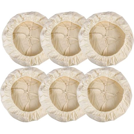6er-Pack Leinentücher für Brot Banneton 10 Zoll (25 cm) Rundes Leinentuch Rattankorb zum Backen von Teigdecken (1/5)