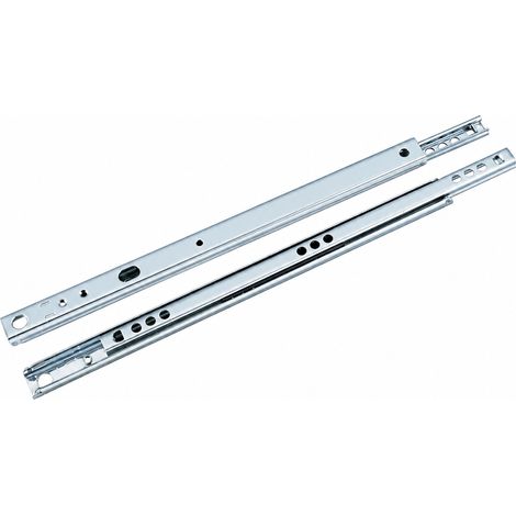 Glissières de tiroir bidirectionnelles 17 mm en acier galvanisé 214 mm - Lot de 2 pièces 1 2 214mm 24 × 6 × 3 cm 170 g – Livraison gratuite (1/5)