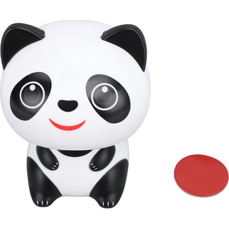 Ortviai Figurine Panda Solaire à Mouvement Automatique en ABS – Décoration de Bureau, Tableau de Bord ou Intérieur (1/5)