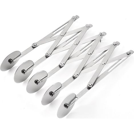 Coupe-pizza à 5 roues – Séparateur réglable – Acier inoxydable – Ustensile de pâtisserie (1/5)