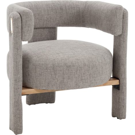 Wahson Relaxsessel Wohnzimmer Chenille Armlehnestuhl Sessel, Schlafzimmer Moderner Polsterstuhl Cocktailsessel mit Rückenlehne, Grau