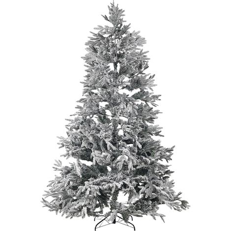 Künstlicher Weihnachtsbaum mit Schnee BASSIE 240 cm Weiß