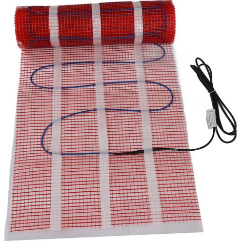 Elektrische Heizmatte mit 220 V und Thermostat, 1 m² Oberfläche (2 x 0,5 m / 6,56 x 1,64 ft), 150 W Leistung, große Größe, Fußbodenheizung für Zuhause. (1/5)