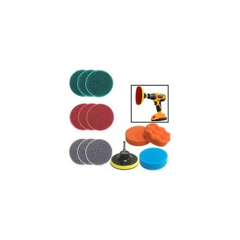 Drill Brush Power Scrubber Tampons à récurer et éponge Kit de Nettoyage-Nettoyeur Tout Usage à récurer sans Fil pour Nettoyer Les Carreaux de Piscine,la Baignoire, la céramique、Auto (13pcs) (1/5)