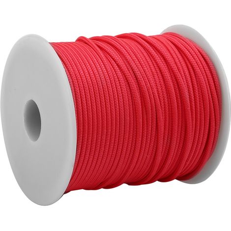 Bobine de 50 m, fil de 2 mm de diamètre, ultra résistant et durable, pour fusil harpon (rouge)