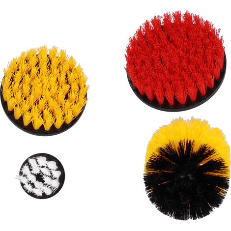 Kit de 4 brosses de nettoyage pour perceuse, brosse électrique pour le nettoyage des murs, sols et carrelages de piscine (1/5)
