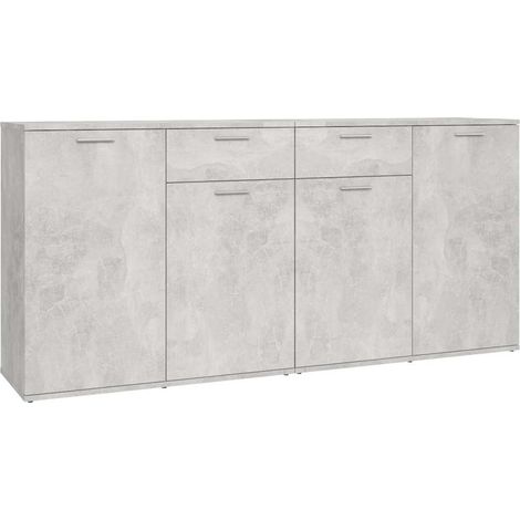 Maison Exclusive - Aparador de madera de ingeniería gris 160x36x7 (1/5)