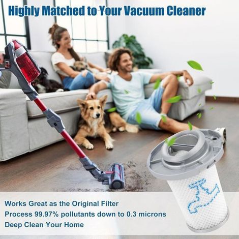 Filtre HEPA - Lavable Et Réutilisable - Compatible Rowenta X-Force Flex 8.60 Et Tefal X-PERT 6.60 - 2 Pièces (1/5)