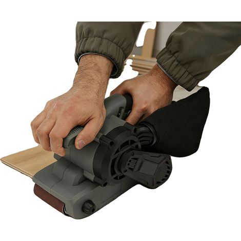 Lijadora de banda, voltaje de 20 V, potencia de 1200 W, 6 velocidades, área de lijado de 76 x 533 mm, material ABS. (1/5)