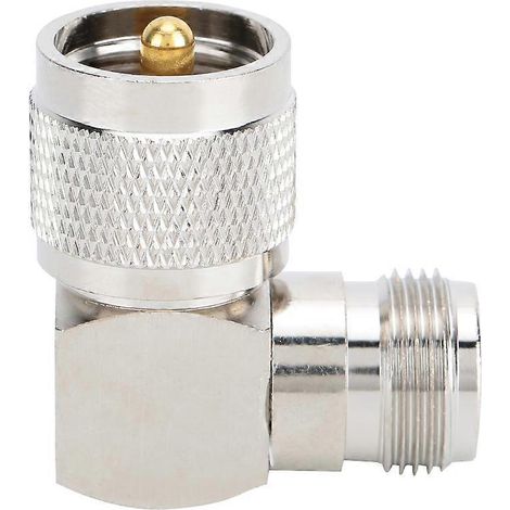 Deux connecteurs coudés à angle droit UHF mâle-femelle, compatibles avec tous les connecteurs de type N et UHF. (1/5)