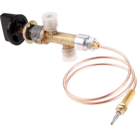 DRELD Cheminée basse pression GPG au gaz propane - Valve de régulation de sécurité - Kit feu propane avec entrée flare 3/8" pour barbecue à gaz, chauffage, foyer