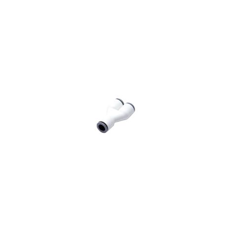 Adaptateur tuyau à tuyau en Y Legris 6340 LIQUIfit vers Enfichable 6 mm Enfichable 6 mm ( Prix pour Sachet de 10 )