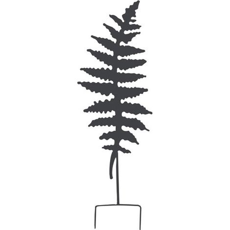 LOUIS MOULIN - Déco en métal à planter fougère 25x70cm anthracite (1/5)