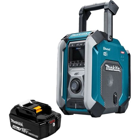 Makita MR007GZ Digital Site Radio DAB + Bluetooth USB Charger 18V + 5AH Battery (1/4)