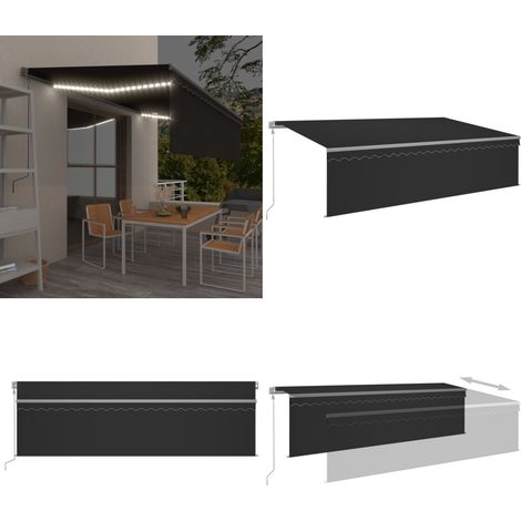 Markise Automatisch mit Rollo LED Windsensor 5x3m Anthrazit - Markise -  Markisen - Home & Living (1/5)