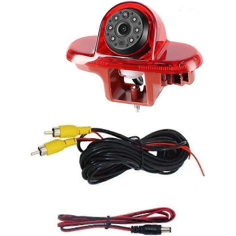 Cámara de luz de freno alta para coche, cámara de imagen de marcha atrás, cámara de visión trasera para Renault Trafic, Opel, Vauxhall Vivaro A (1/5)