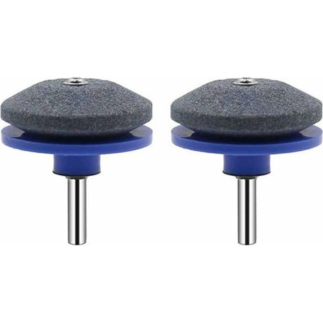 Aiguiseur de lame de tondeuse à gazon - 50 mm - Pour perceuse à main électrique - Pour meulage et meulage - 2 pièces (1/4)