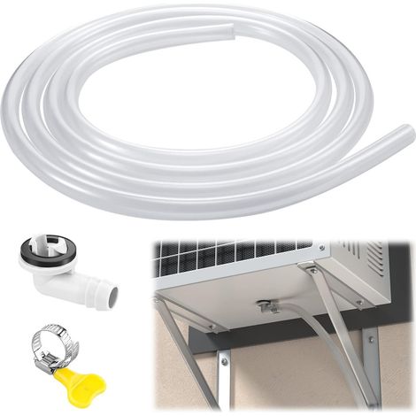 Tuyau de vidange AC -15mm Tuyau de vidange pour climatisation portable - Kit étanche avec raccord de tuyau et pince 3m