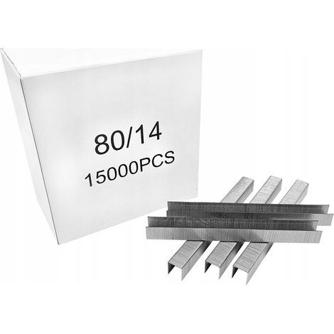 Agrafes Tapissier Type 80, 14 mm, 380 GA21 Takera, Lot De 15000 Pieces