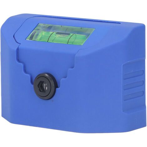 Marcador láser multifuncional con líneas cruzadas, ángulo amplio de 120°, mini nivel, batería integrada, color azul. (1/5)