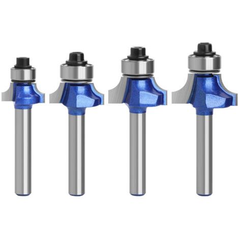 4 PCS Fraise à Arrondir à Bois Carbure Routeur Fraise à arrondir Carbure Queue 6mm Fraises Rondes Routeur Bits Bois Outils Carpenter (1/5)