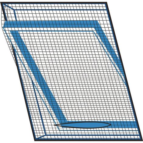 Mosquitera para ventanas de techo contra insectos y mosquitos, color negro. (1/5)