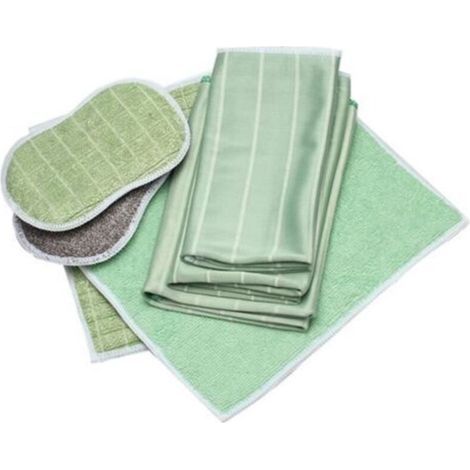 RoseDoes Torchons de cuisine, tampons à récurer, chiffons de nettoyage absorbants en fibre de verre de bambou, bloc éponge lot de 6