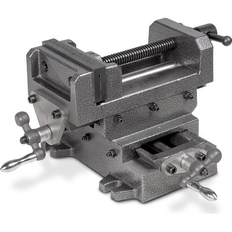 Combinaison étau de perçage et table croisée 125 mm – Course X/Y 150 mm – Corps en fonte – BAVALR125 – Mw-Tech (1/5)