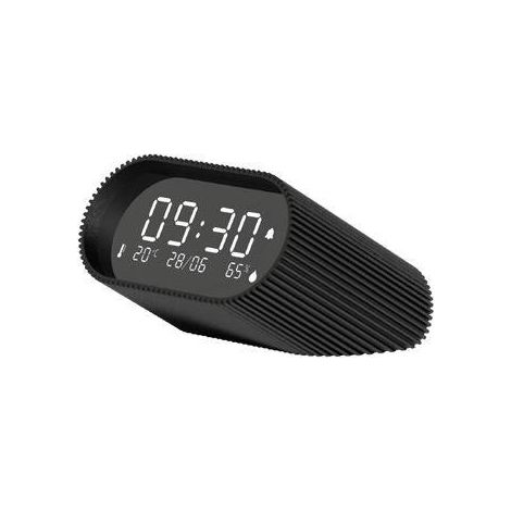 Lexon Ray Wecker Digital Schwarz Minimalistisches Design
