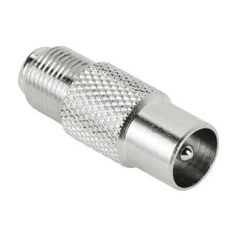 Adaptateur satellite - Hama - 00043456 - Prise F - Fiche coaxiale - Gris