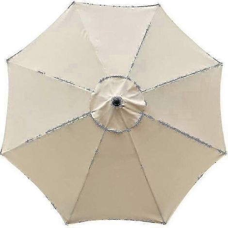 Housse de rechange pour parasol, 8 baleines 3M, tissu imperméable et anti-UV, beige (1/5)