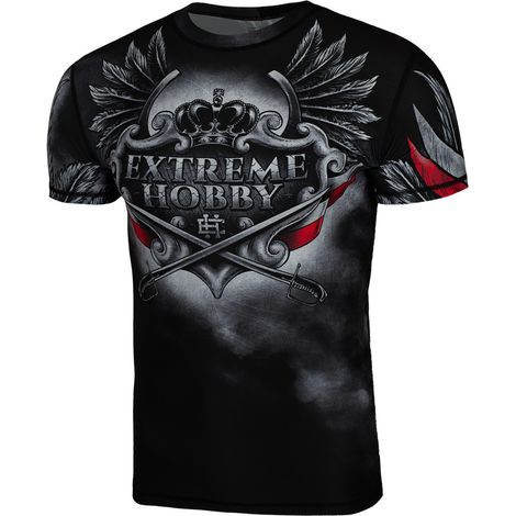 Herren Kurzarm-Rashguard Hussar XL Schwarz