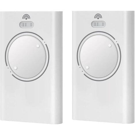 Pair Lot de 2 télécommandes pour porte de garage 868 MHz, 2 canaux, compatibles avec FAAC XT4 868 SLH LR, XT4 868 SLH, XT2 868 SLH, XT2 868 SLH LR, blanc (1/5)