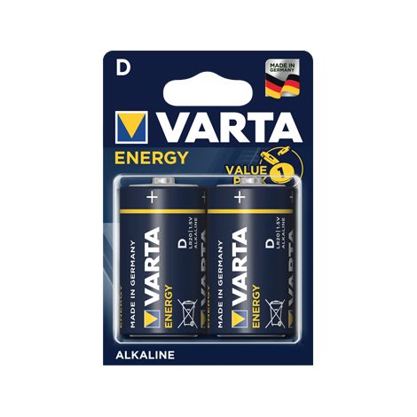 PILA TORCIA D ENERGY VARTA - ALCALINA VOLT 1,5 CF=PZ 2- 10 confezioni