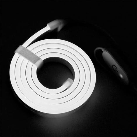 Bande néon LED flexible PVC 5V USB, interrupteur bouton 501, étanche IP67, modelable, éclairage intérieur, longueurs 1m,3m,5m (1/5)