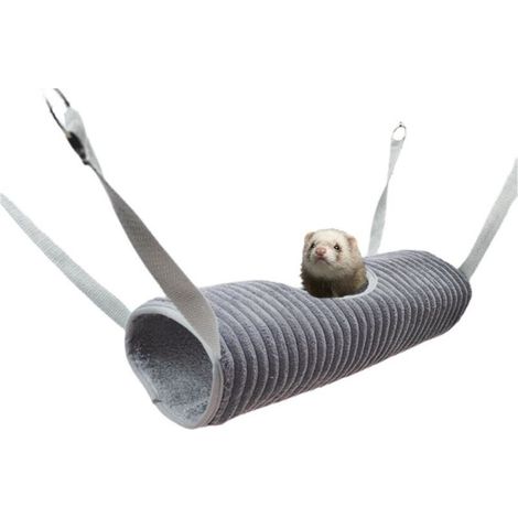 Hamac pour Petits Animaux Lit Tunnel pour Cochon d'Inde Tunnel de Suspension pour Hamster Lit Hamac Furet Lit Suspendu pour Rats Jouets pour Tunnel et Tube pour Animaux de Compagnie Tunnel de Cachette (1/4)