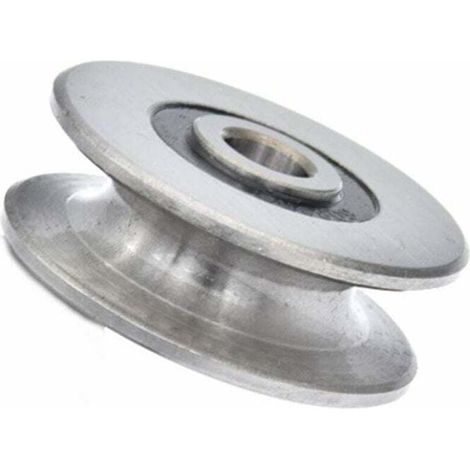 Polea de acero inoxidable con rodamiento de bolas y ranura en U de 8 mm de profundidad, XU, 250 kg, Polea metálica para guía de elevación, Diámetro interior (40 x 13 mm) - KZQ (1/4)