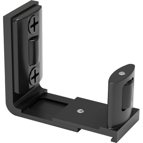 Guide de sol pour porte de grange - Pour mur/porte coulissante - Réglable - Noir - Design encastré - Pour porte de grange d'une épaisseur de 0 à 55 mm (1/5)