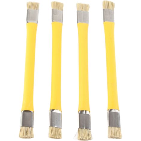 4 Pièces Brosse Double Anti-Statique pour Nettoyage Soudure Réparation Téléphone (Jaune) (1/5)