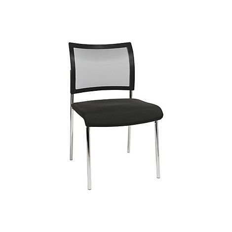 Silla para visitas  apilable  4 patas  respaldo reticulado 