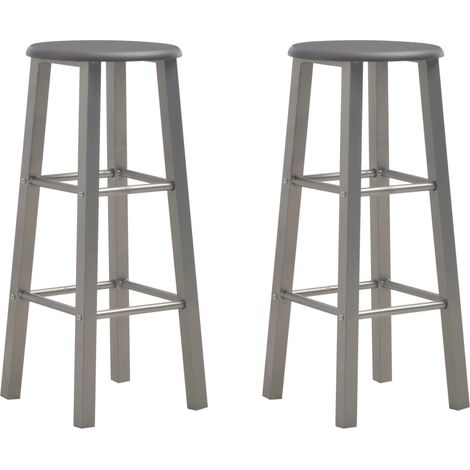 Bar Stools 2 pcs Anthracite MDF vidaXL