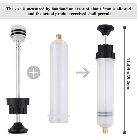 200cc manual oil change syringe for cars (both extractor and injector), gasoline engine oil changer. (1/4)