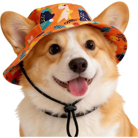 Chapeau De pour Chien Accessoire Animalier Antidérapant Ajustable Protection Solaire Chapeau Petit Chien Pour Chiot Petit Moyen Grand Race Plage Randonnée Pêche Extérieur Escalade (1/5)