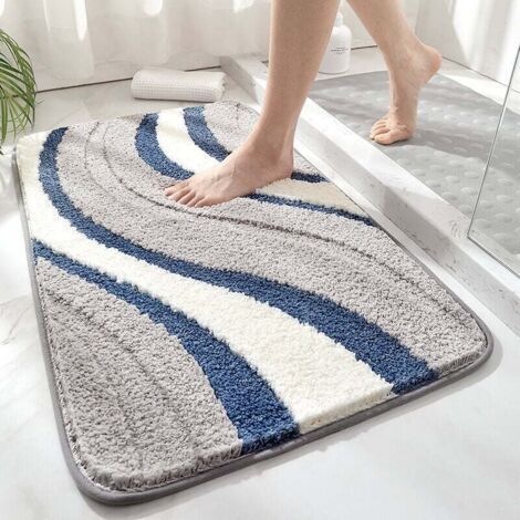 Gray bath mat - Bathroom rug - Rug - Bath mat - Bathroom rug - Non-slip rug - Decorative rug (1/4)