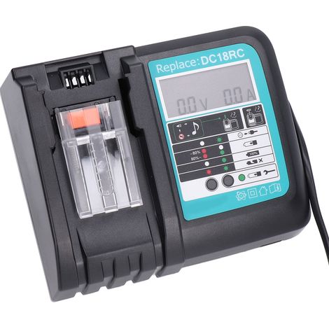 DC18RC 14,4V/18V Lithium-Ionen-Ladegerät für BL1860- und BL1430-Akkus, 100–240V EU-Netzteil (1/5)