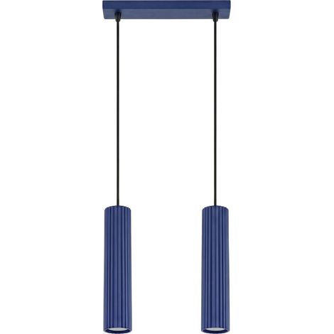 Suspensions Karbon aluminium outremer 2xGU10 30cm Sollux (1/5)