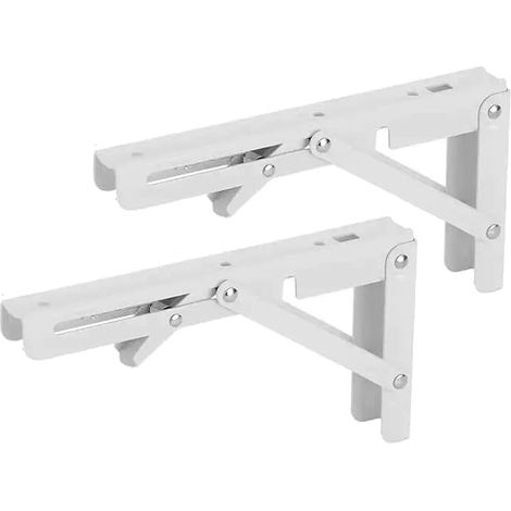 Folding Bracket 400 mm, Black Folding Shelf Brackets for Home, Kitchen, Office, Table, Wall (1/3)