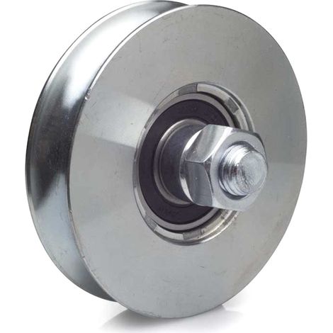 Roue à gorge RONDE Ø 60 mm pour rail rond Ø 12 mm