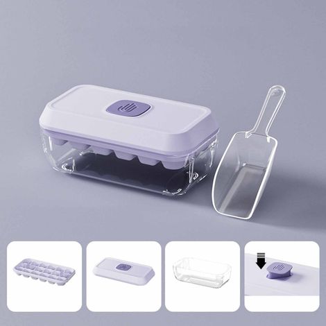 Boîte À Glace Pressante - 18 Compartiments - Pour Réfrigérateurs Domestiques - Râtelier À Glace Alimentaire - 1 Pièce (1/3)