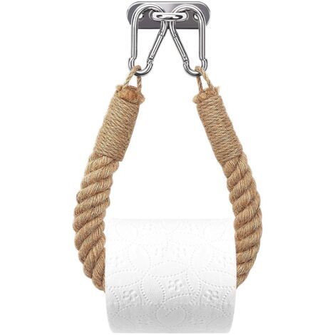 Toilettenpapierhalter, Hanfseil-Handtuchhalter für Badezimmer und Küche, Badezimmerpapierhalter, Toilettenpapierhalter (gelb) (1/5)